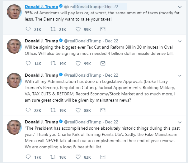 Trump's tax tweets